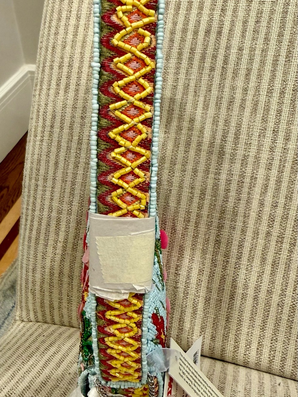 Made in India “Hawaiian” beautiful Floral Beaded Shoulder Bag #boho #fesitval - Picture 4 of 6